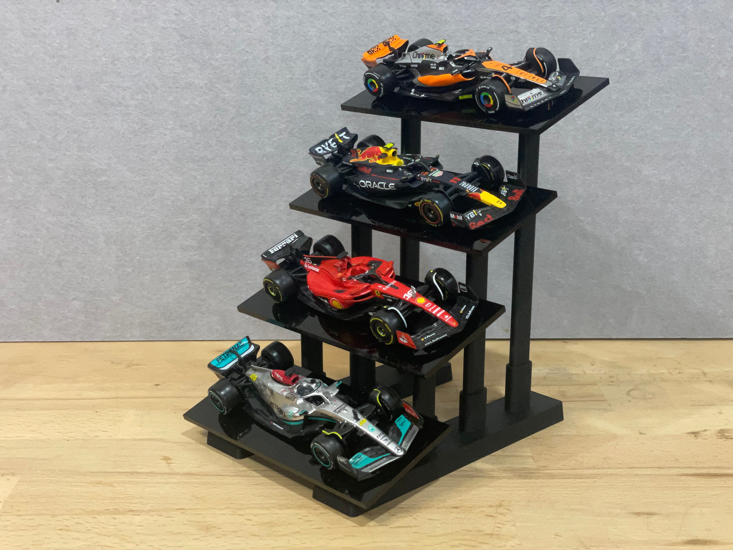 1:43 Scale Model Display Stand | 4 Tier (Angled)