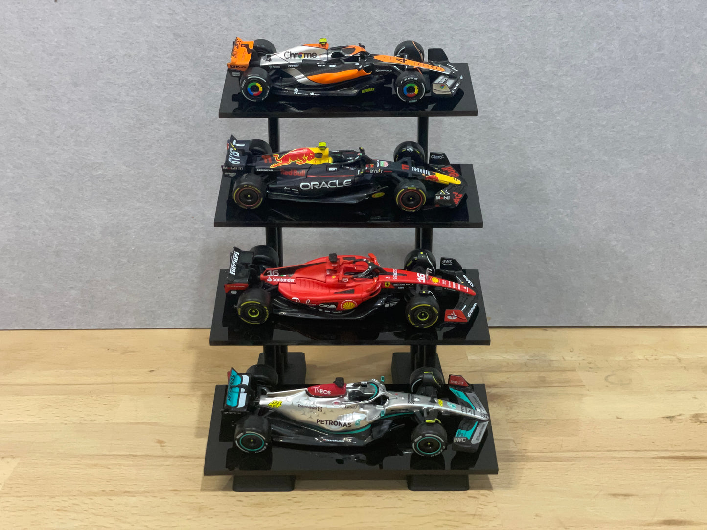 1:43 Scale Model Display Stand | 4 Tier (Angled)