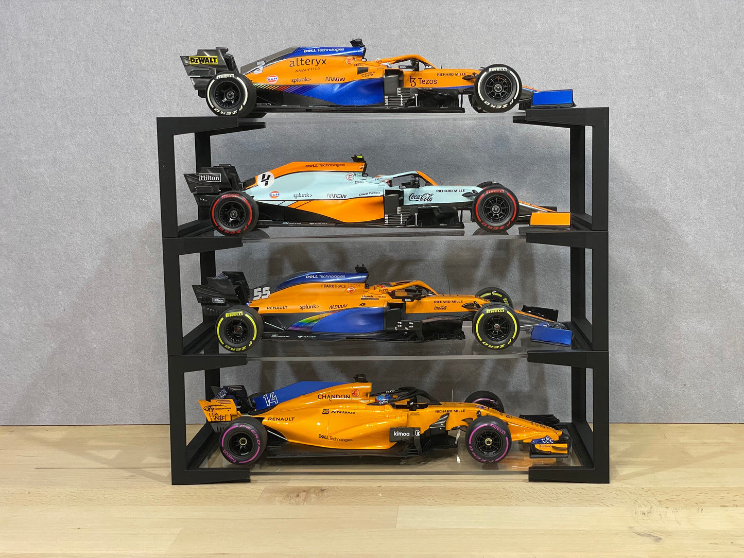 1:18 Scale Model, Vertical Display Stand, Stackable/Expandable