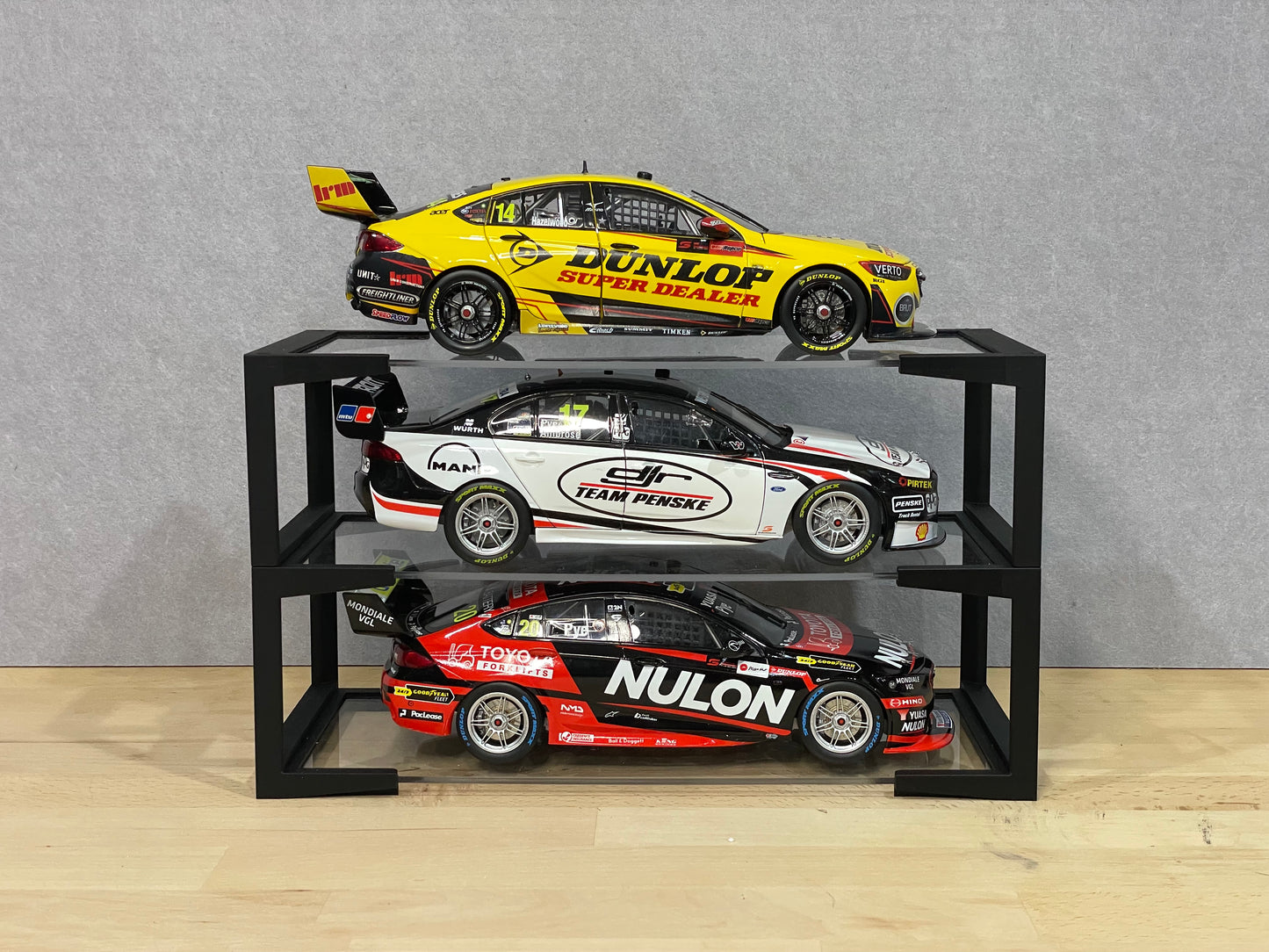 1:18 Scale Model, Vertical Display Stand, Stackable/Expandable