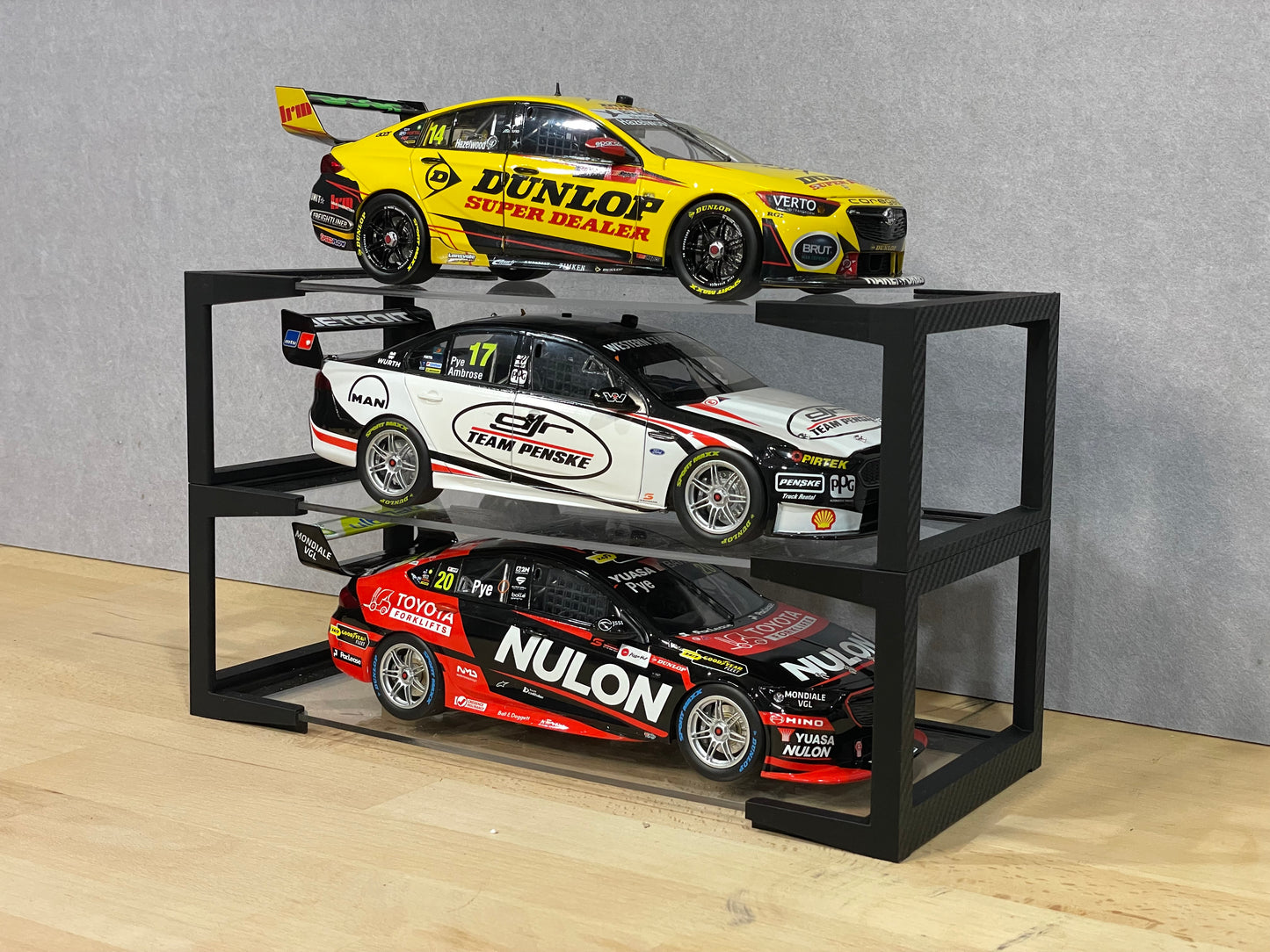 1:18 Scale Model, Vertical Display Stand, Stackable/Expandable