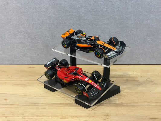 1:43 Scale Model Display Stand | 2 Tier (Angled)